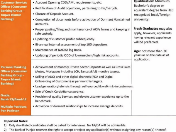 Punjab Bank Jobs