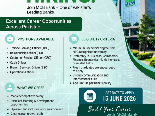 MCB Bank Jobs 2026